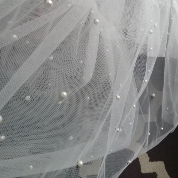 Anthropologie maeve tulle white skirt size L - Picture 6 of 8